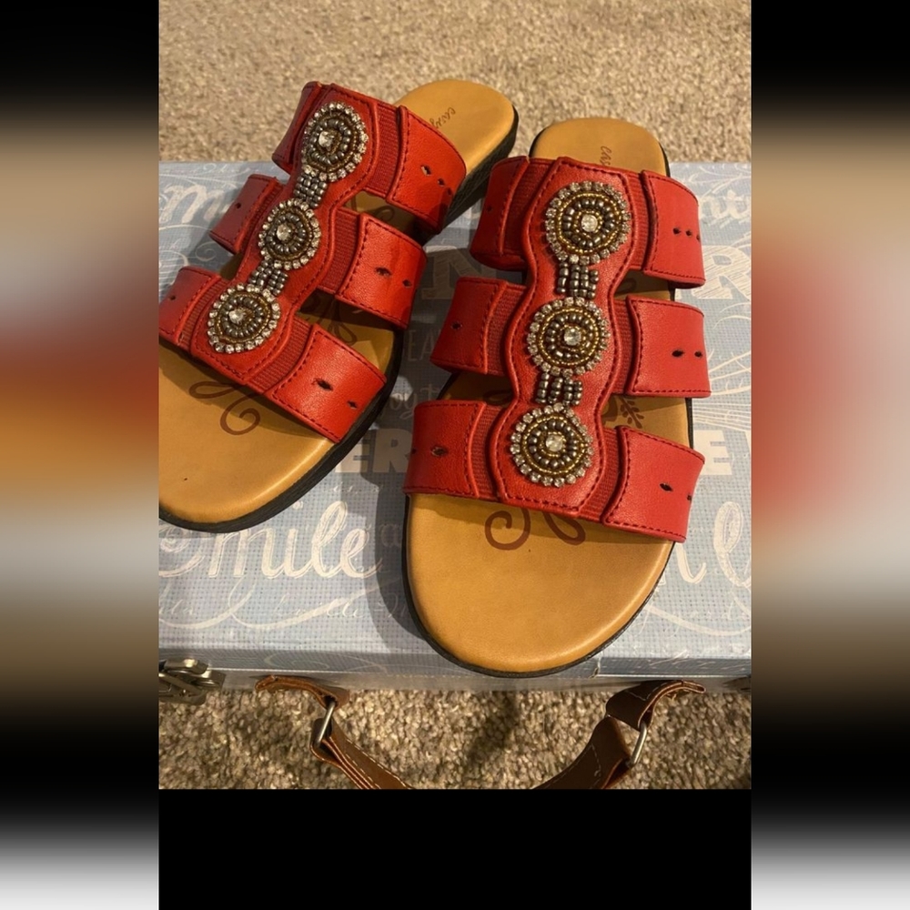 Red sandals